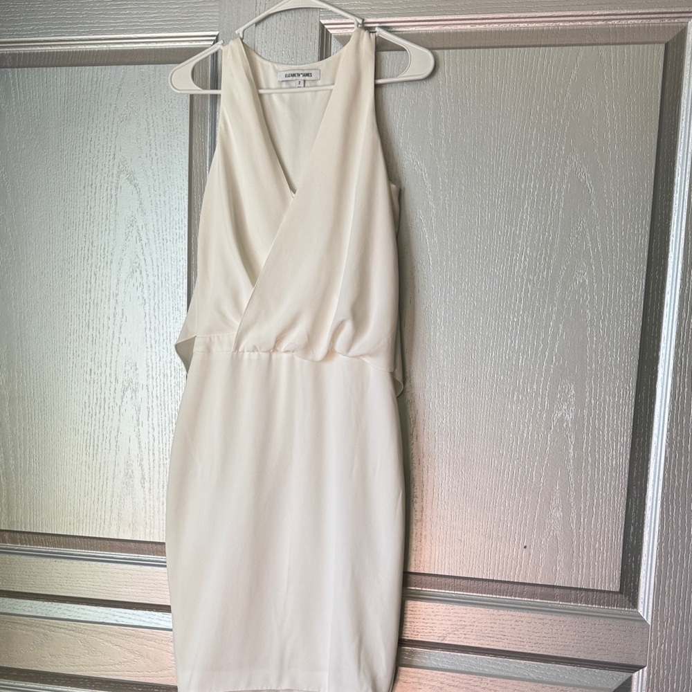 Elizabeth and James Ivory Surplice Mini Dress Elizabeth and James dress